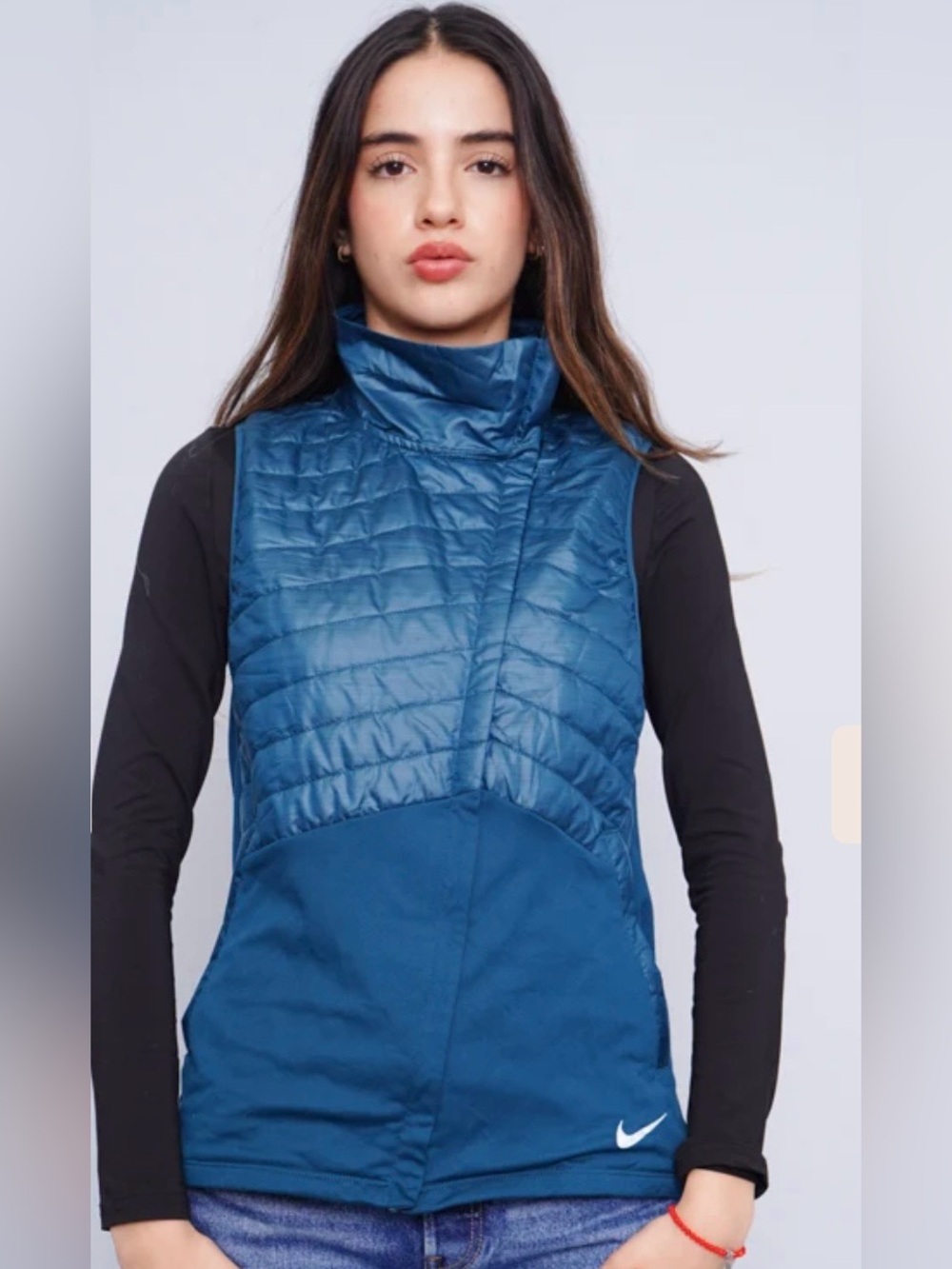 Nike Teal Quilted & Smooth Panel Women's Vest
